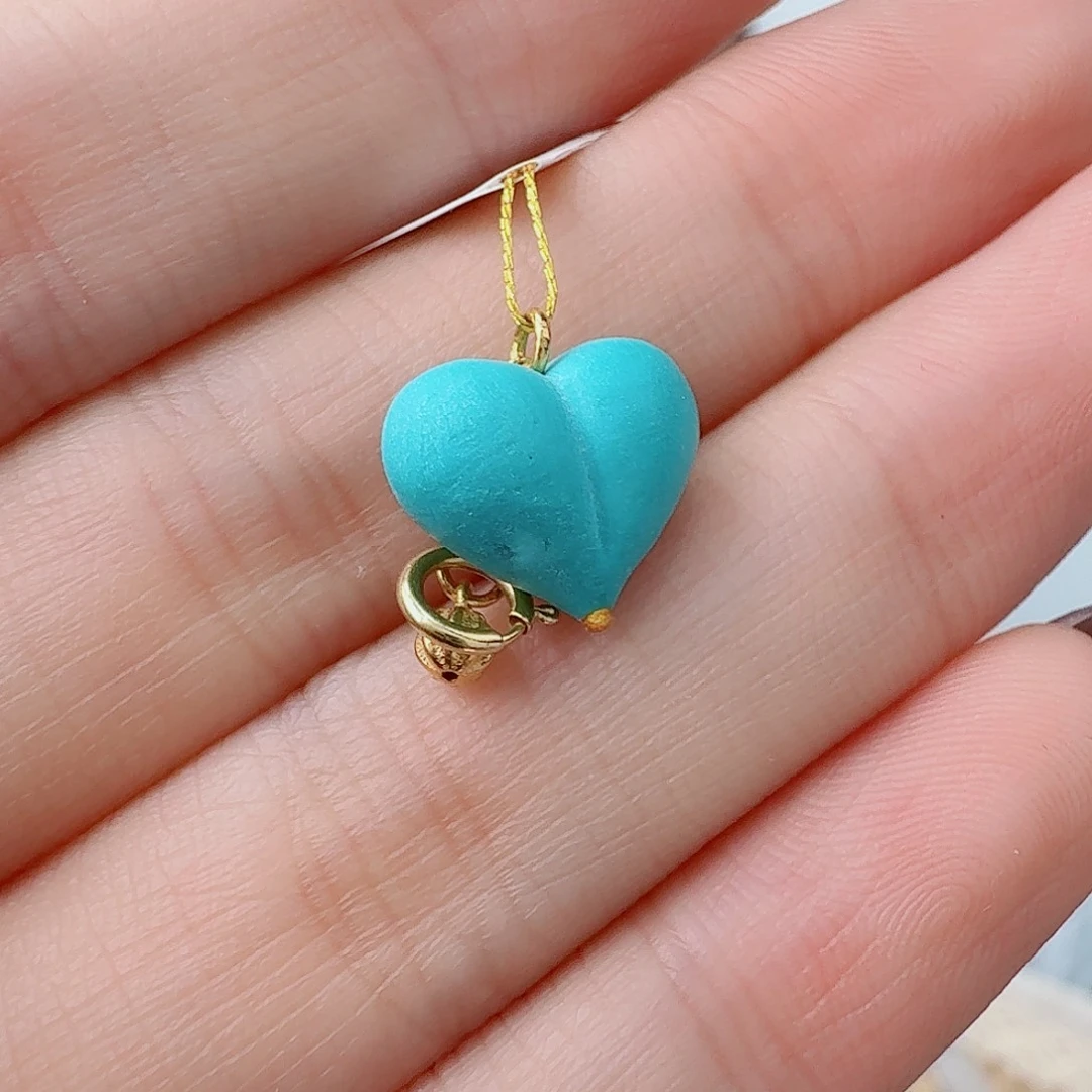 绿松石18K金镶嵌珠宝奇石