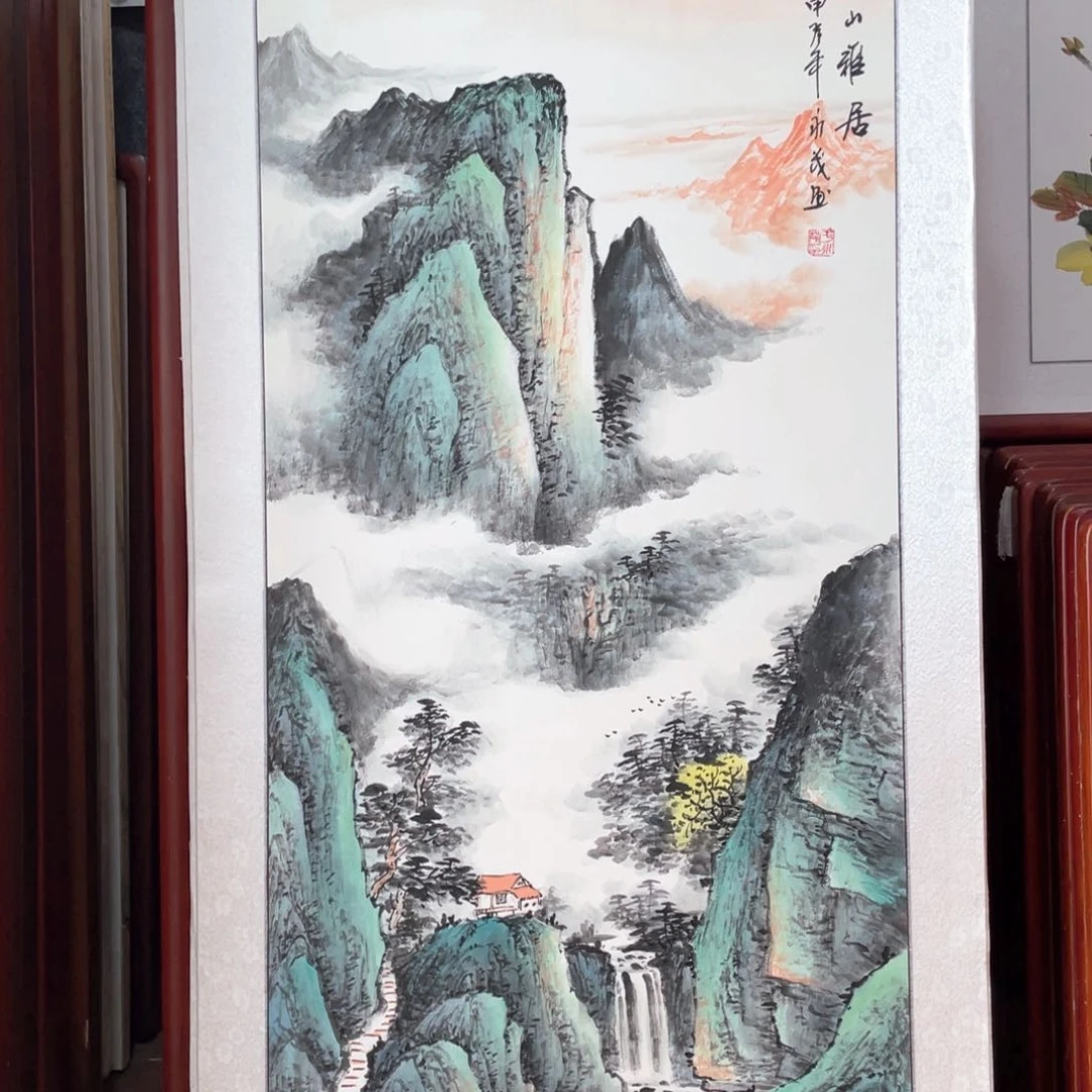 国画带框尺寸63*123厘米