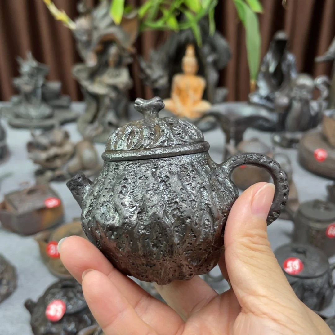壶全手捏柴烧茶器
