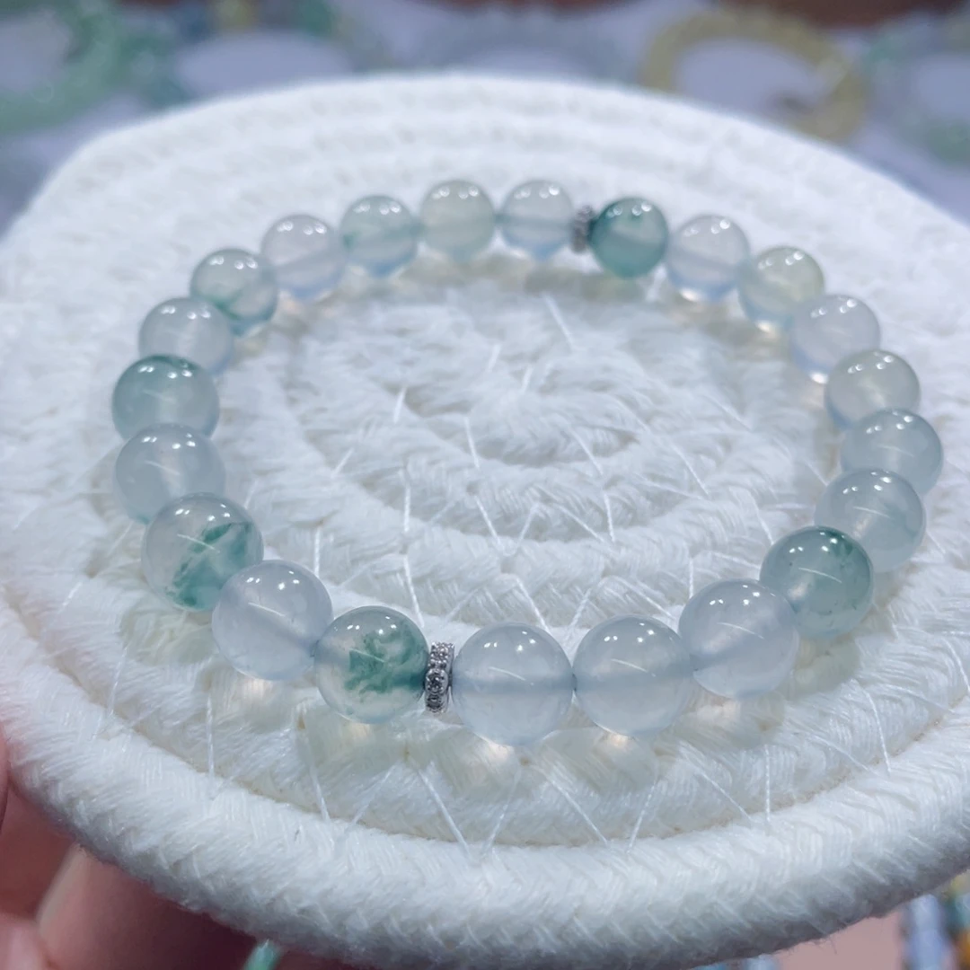 未镶嵌手链翡翠高冰玻卡7:8-8.8