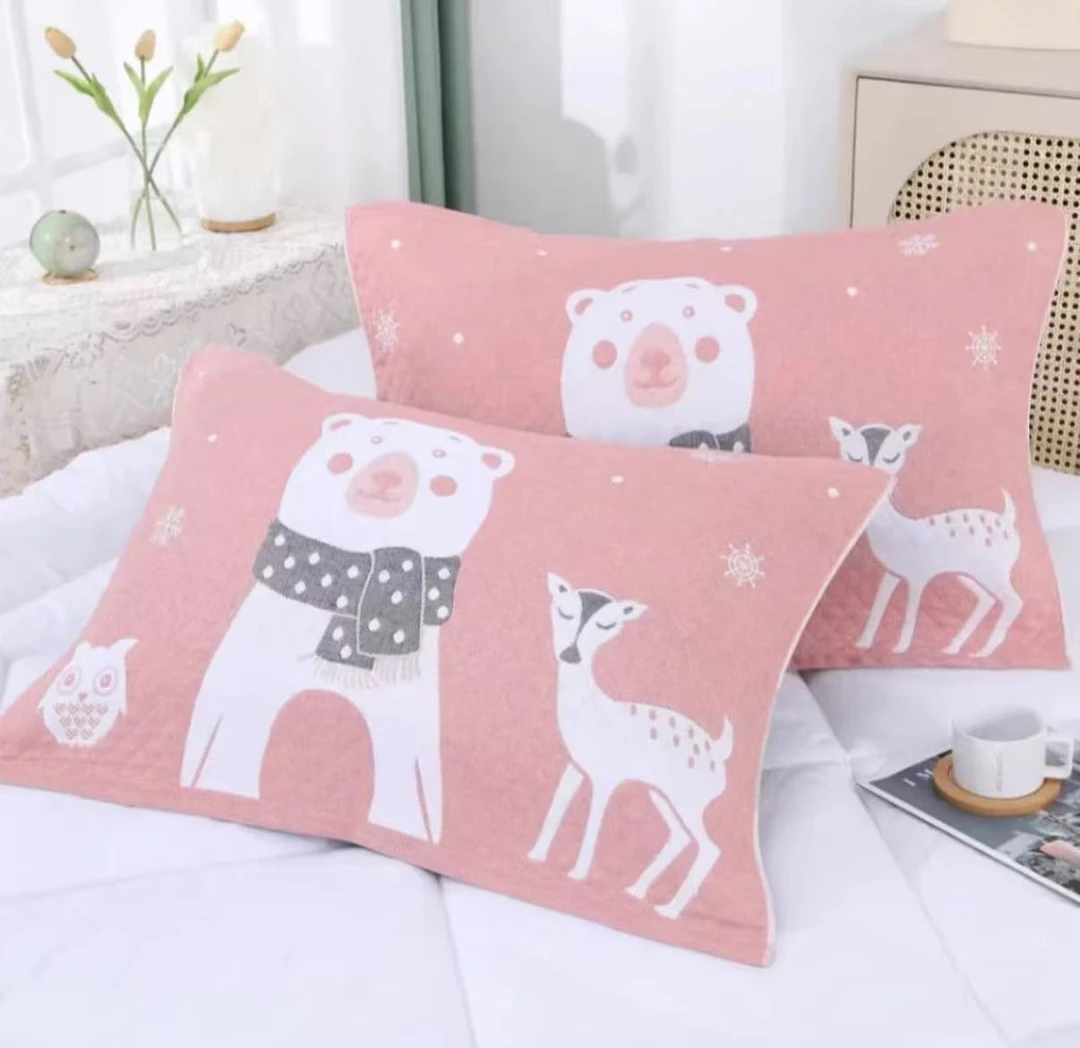 吉姆熊52*78纱布舒适柔软枕巾