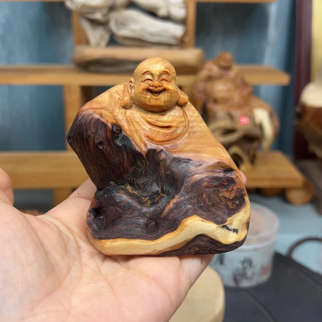 木崖柏木摆件手把件，