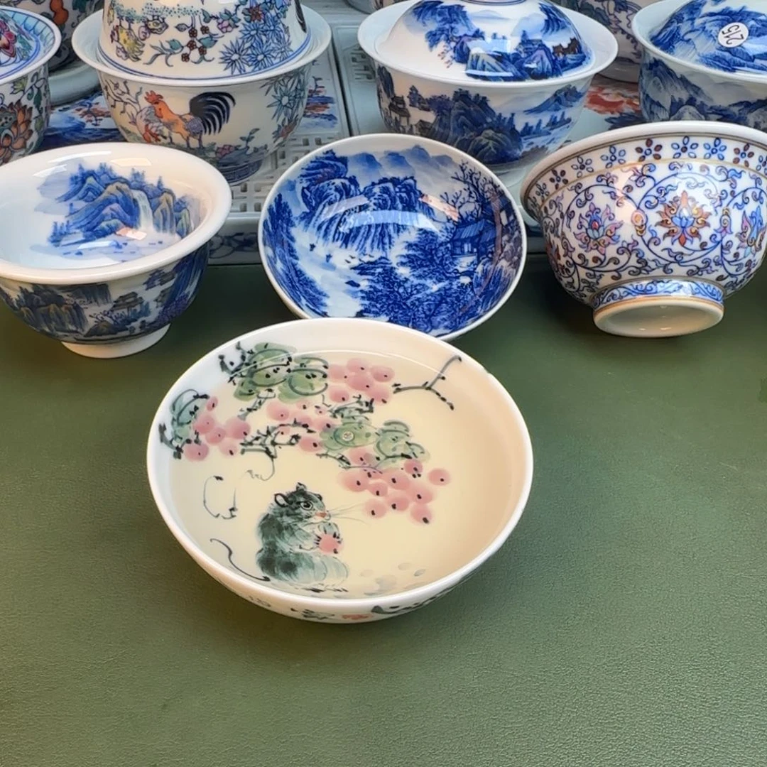 纯手工纯手绘茶具石头226