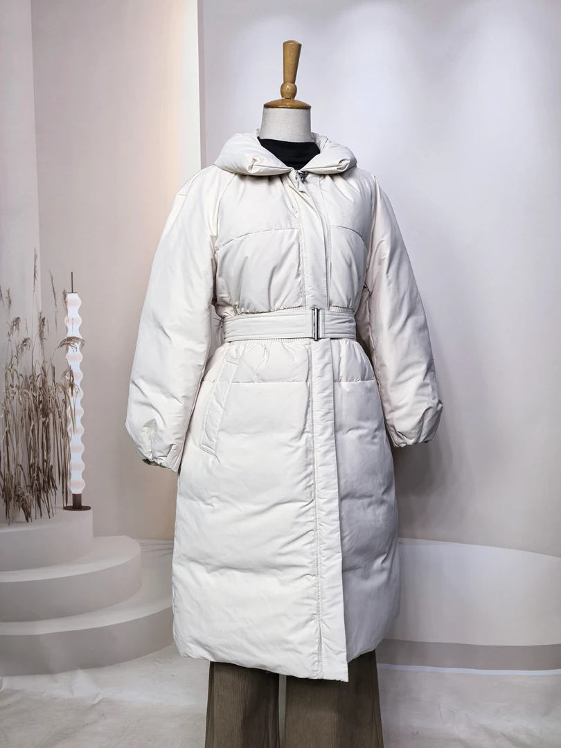 2025冬季新款韩版百搭宽松大码时尚保暖女中长款羽绒服A-2岛屿