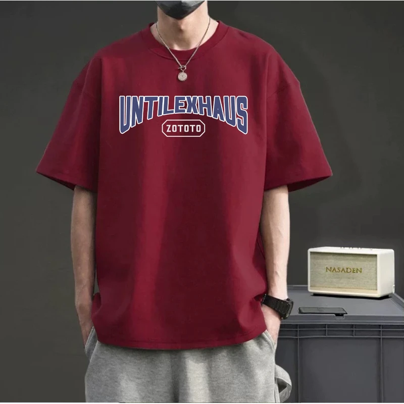 【17  字母潮】夏季纯棉休闲百搭短袖T恤宽松潮流港风印花ins半袖