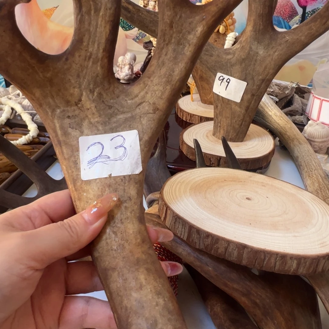 鹿骨把件C****蛋手把件