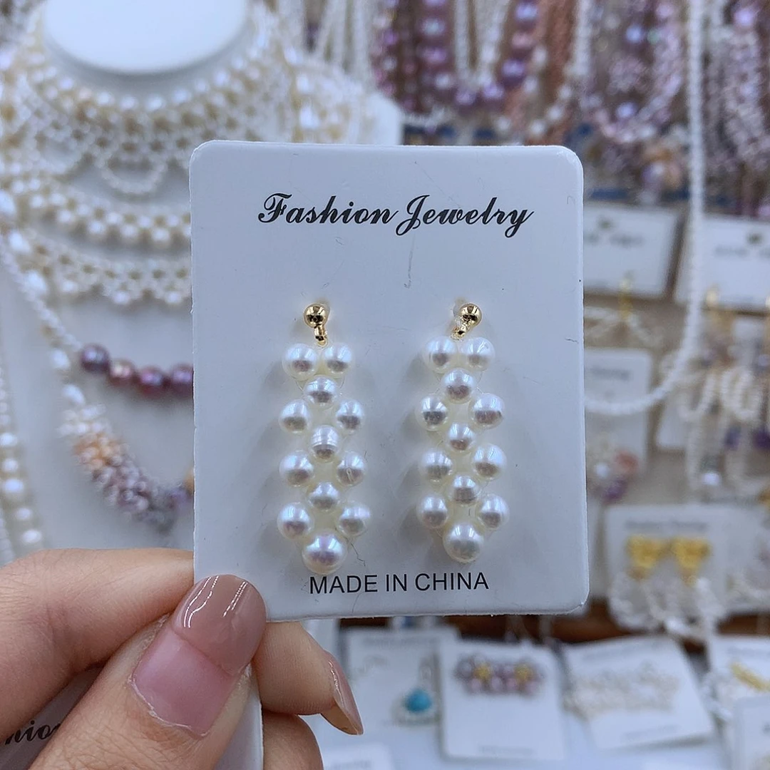 项链银S925镶嵌淡水珍珠