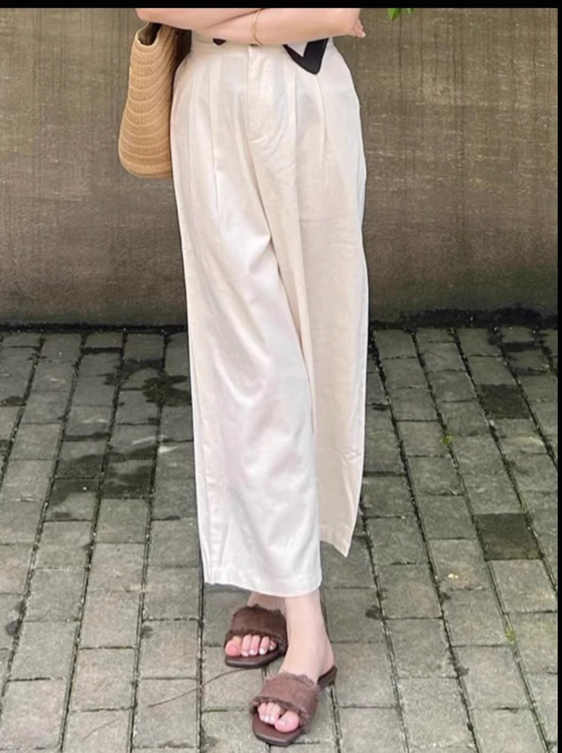 6358佳选轻奢春夏新薄款百搭休闲垂感直筒裤