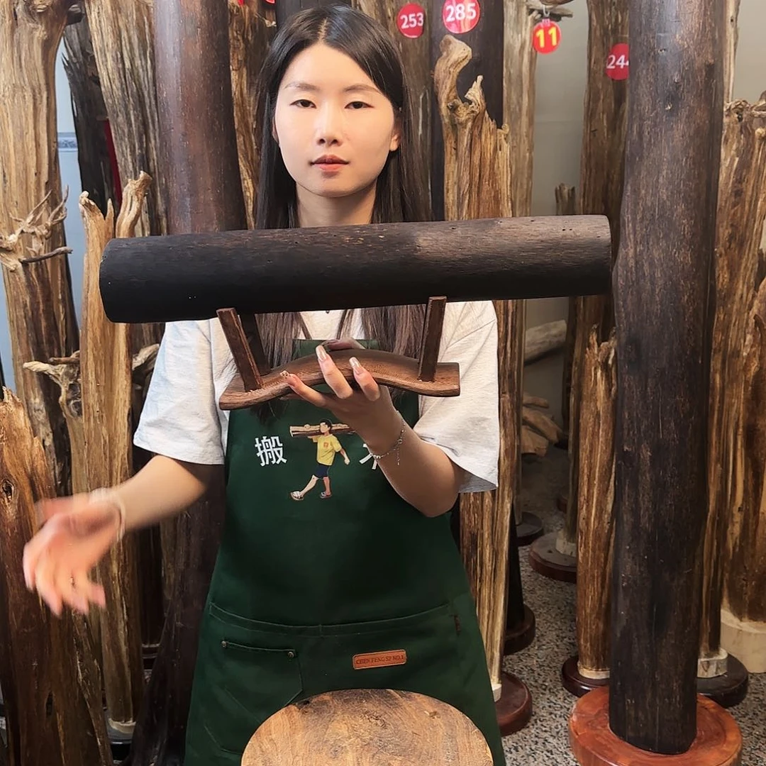 沉香木摆件天然沉香原木摆件➕底座