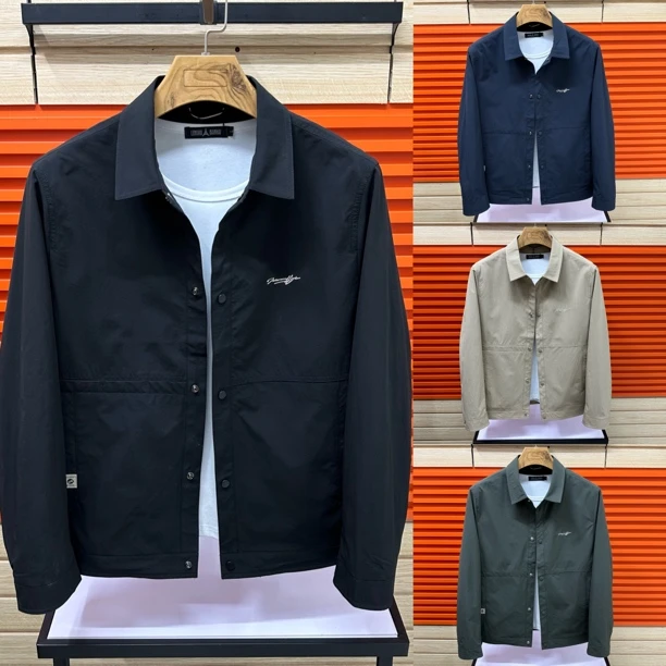 庄3266 春季新款男士商务休闲翻领外套