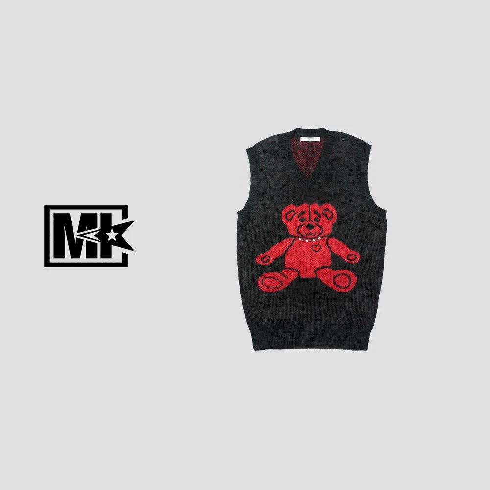 【包嫂】马夹打底衫2025秋冬新款chic女烫钻长袖针织上衣MK轻奢