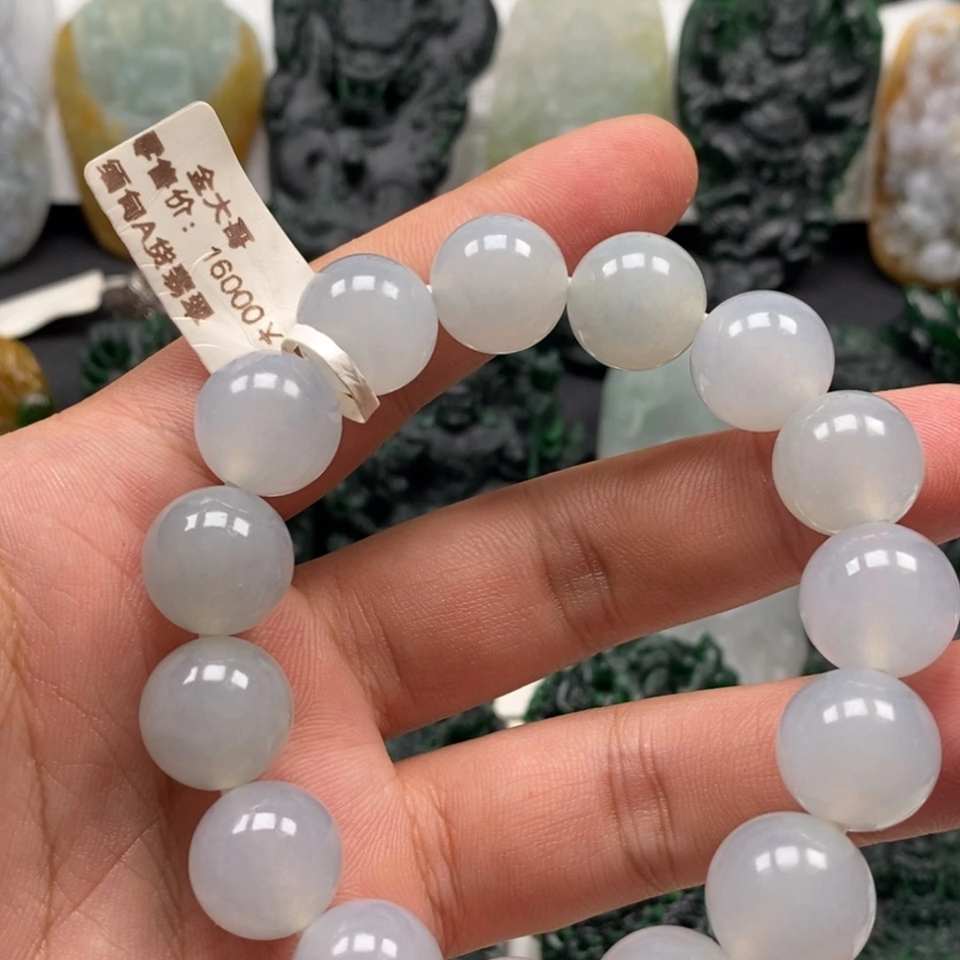 定制翡翠未镶嵌天然翡翠A货手串