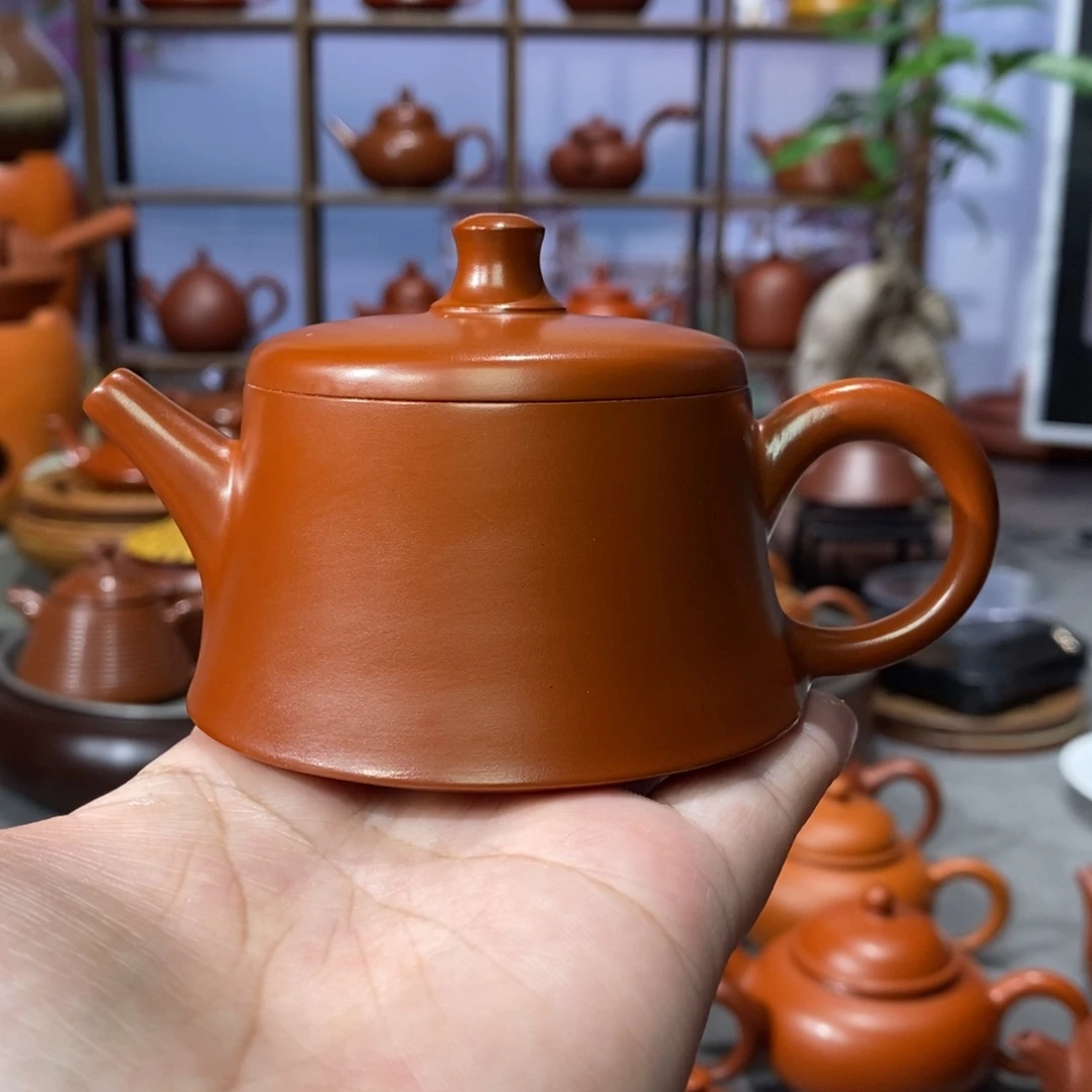 茶壶朱泥吴嘉麒朱泥云柱壶120c