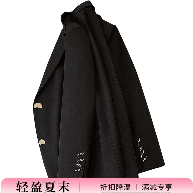 丝柏舍2025春商场同款新品OL单排纽扣纯色通勤长袖西装S51R0367X