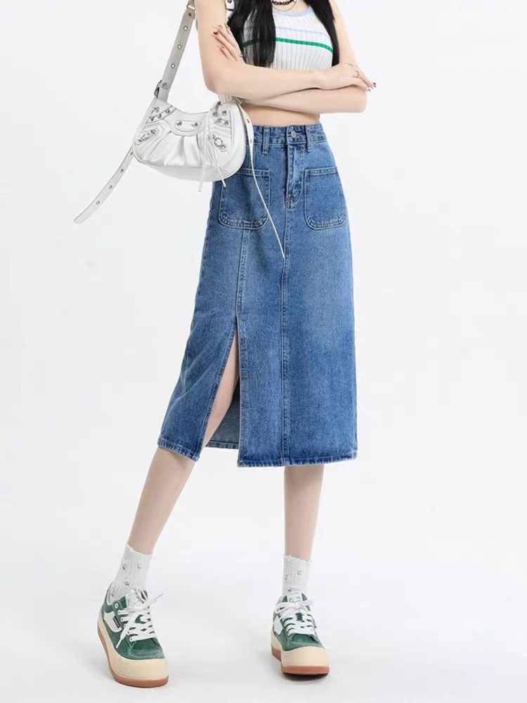 2502116法系新款牛仔半身裙女巴达系25春夏新品品质900➕