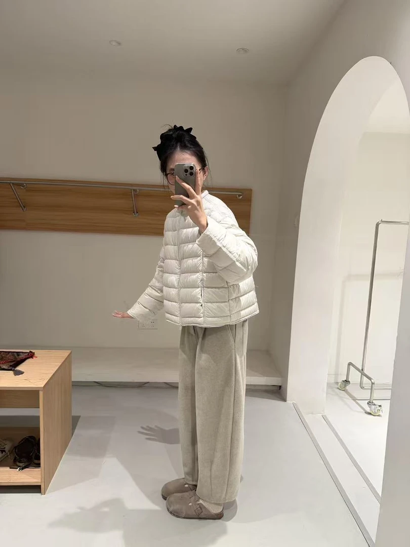 2025秋季新款小个子泡芙蓬松超好看排骨棉服外套百搭休闲裤套装