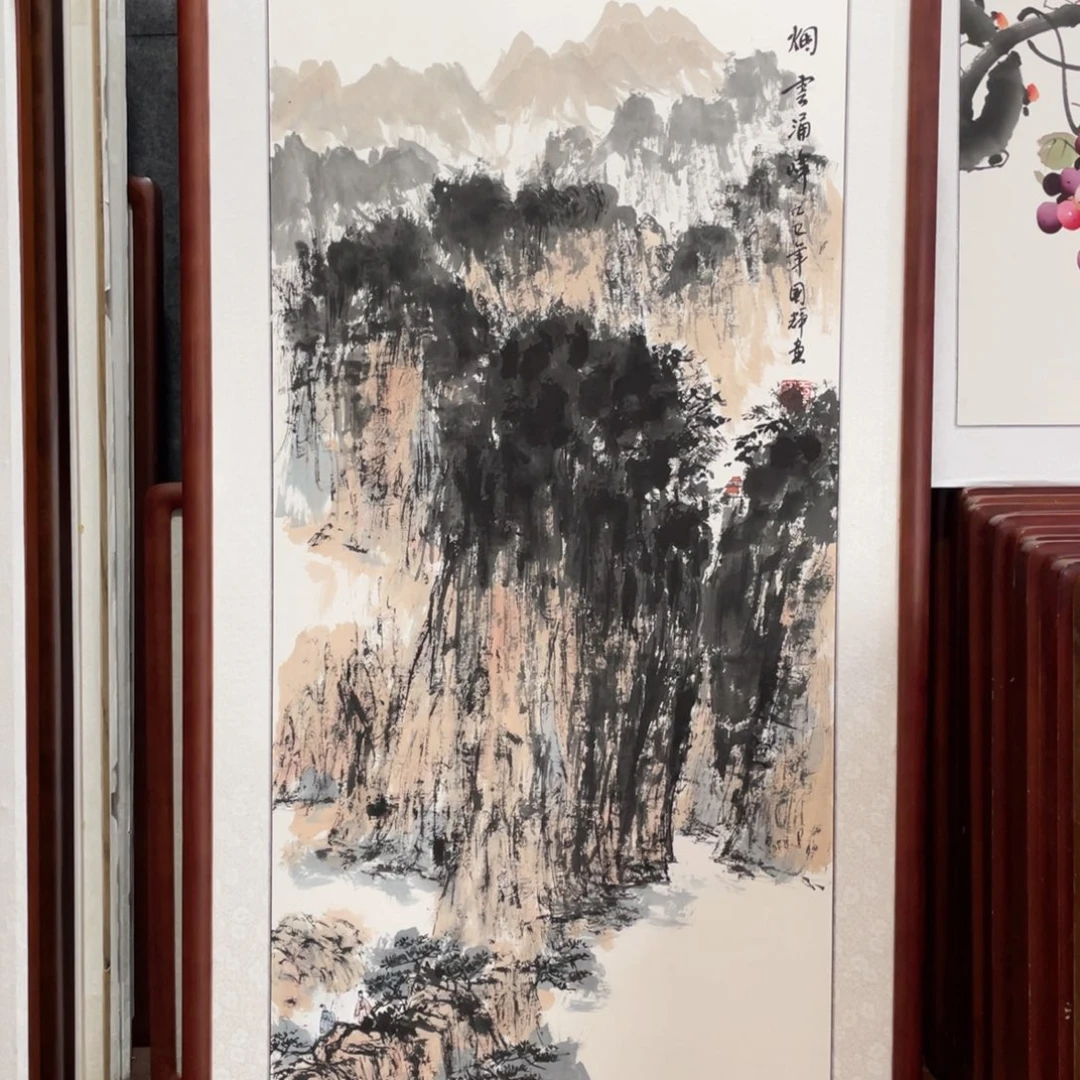 国画带框尺寸63*123厘米