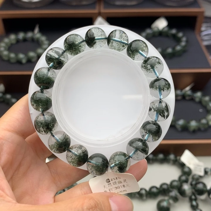 未镶嵌手链水晶绿幽灵