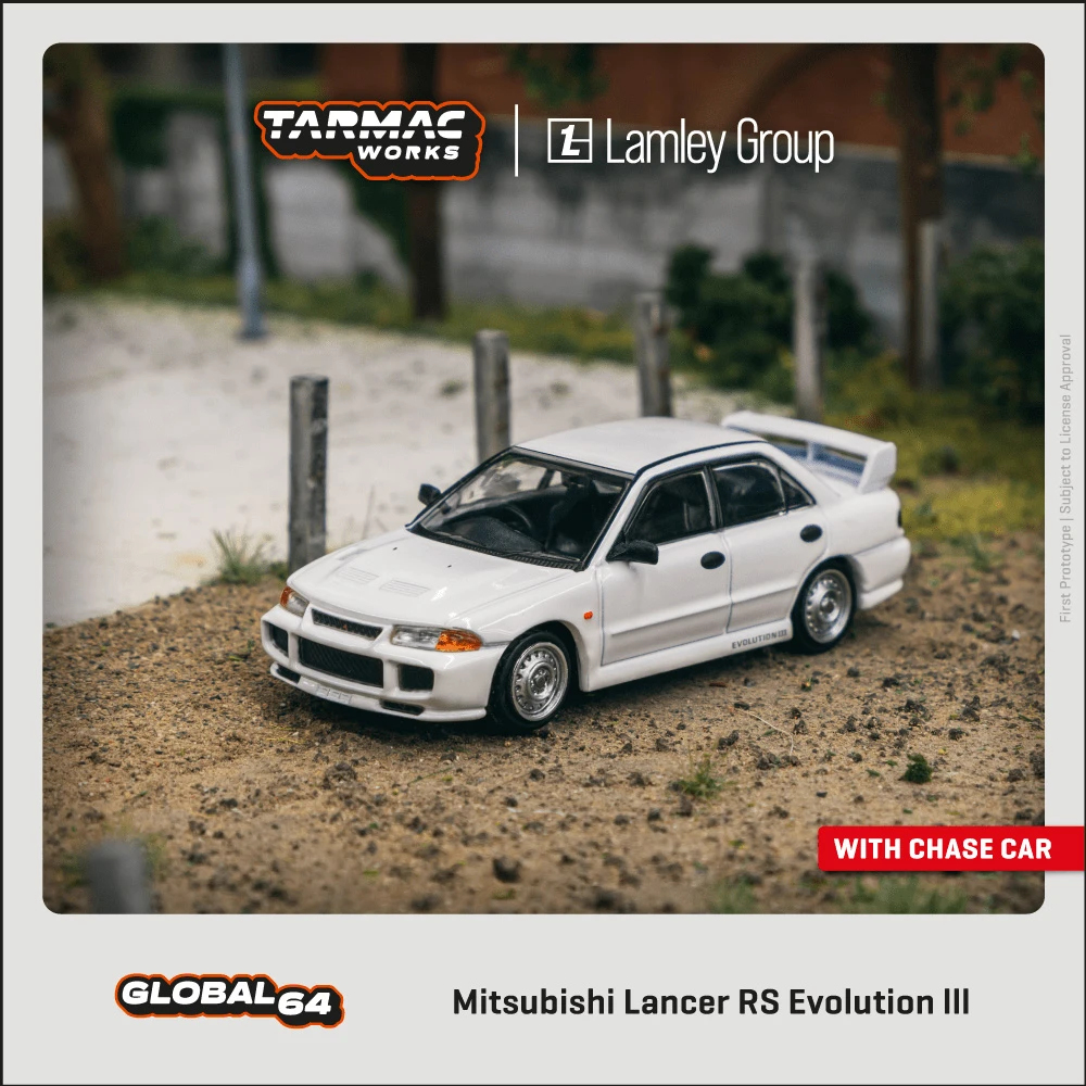 TW 1:64 Mitsubishi Lancer RS Evolution III White合金汽车模型