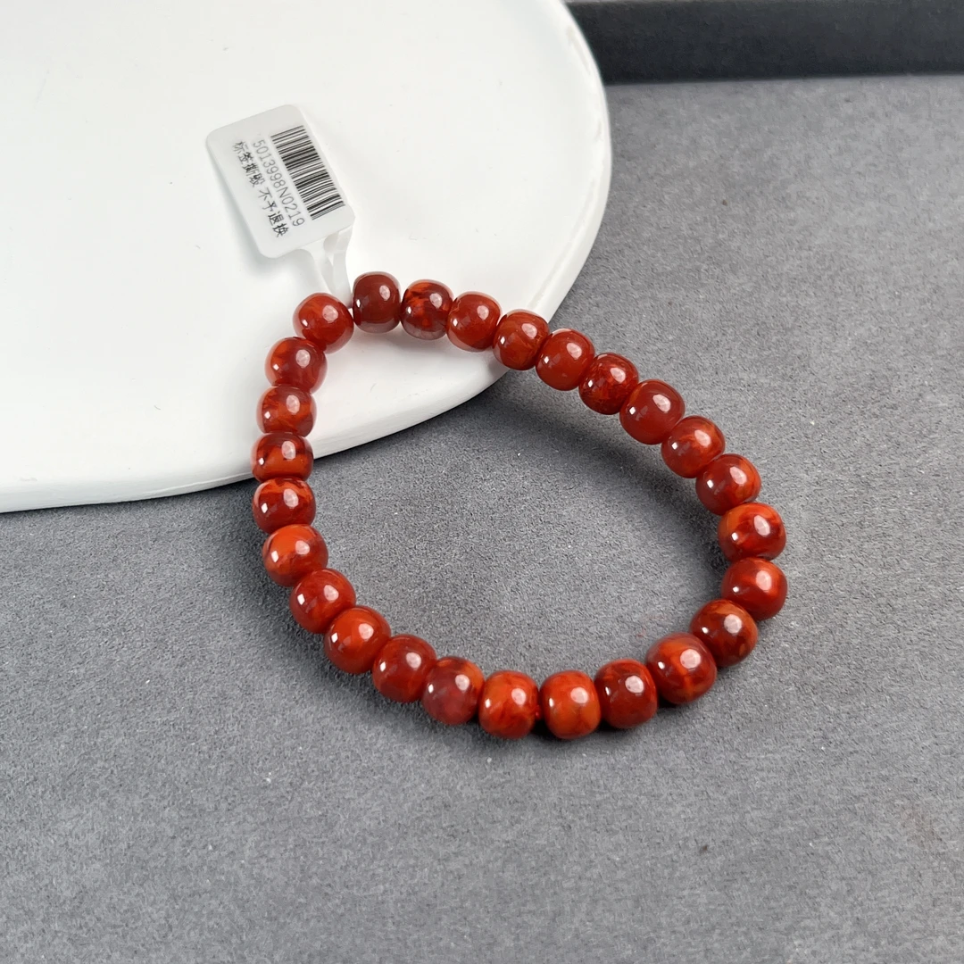 精品南红玛瑙单圈手串约8.5mm