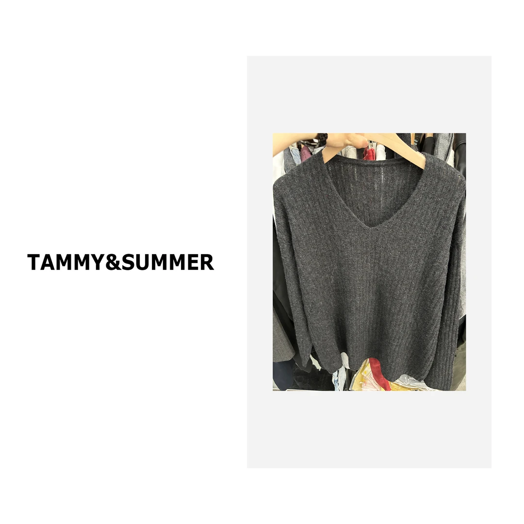 【Tammy&Summer】百搭休闲软糯坑条设计感慵懒风羊毛针织毛衣829065