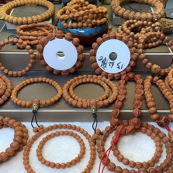 心***人桃核手串秦岭龙纹