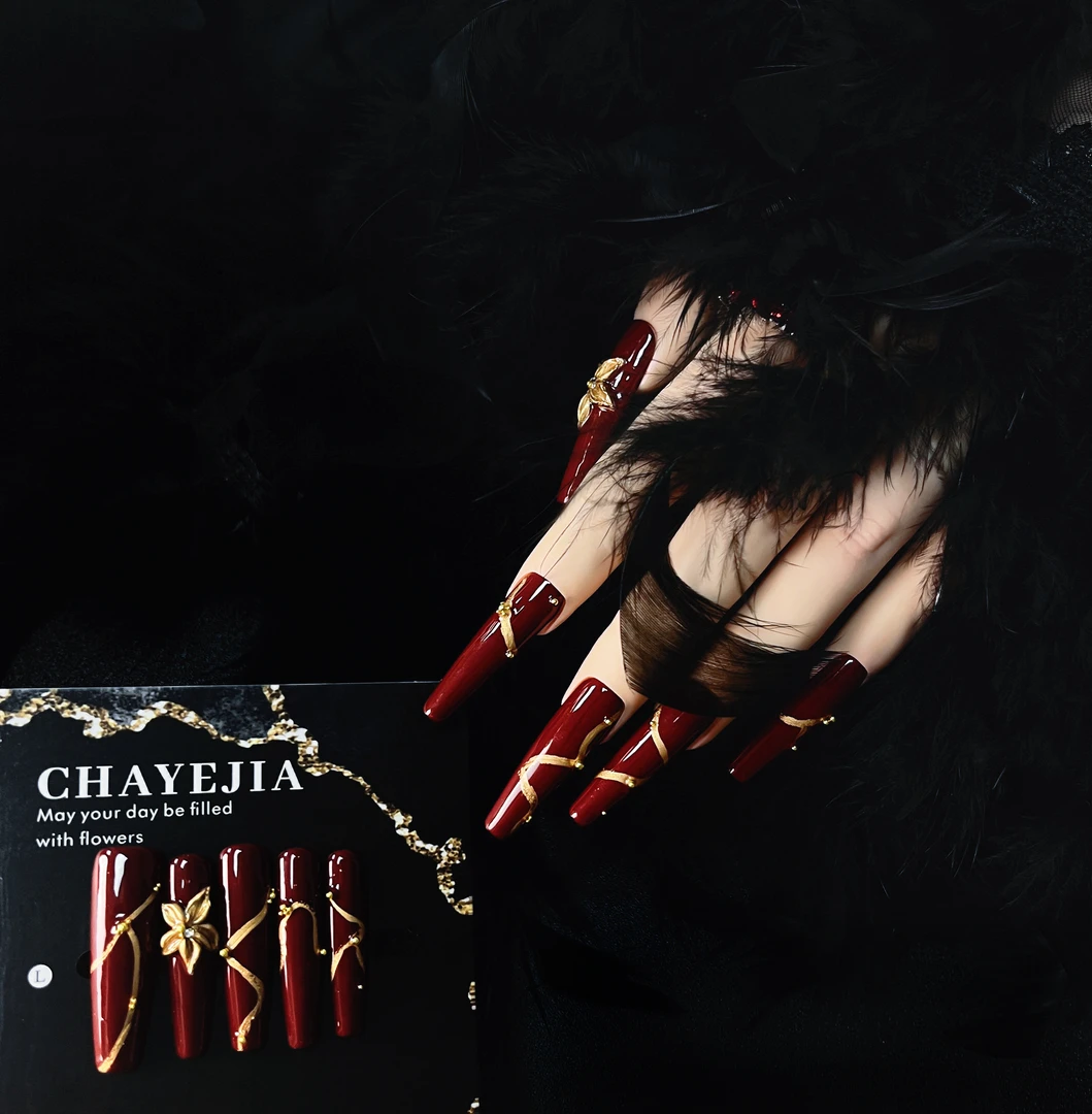 CHAYEJIA【烈焰纯欲】纯手工定制穿戴甲