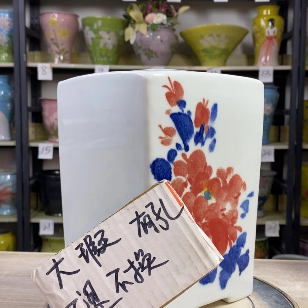 景德镇手工手绘陶瓷花盆