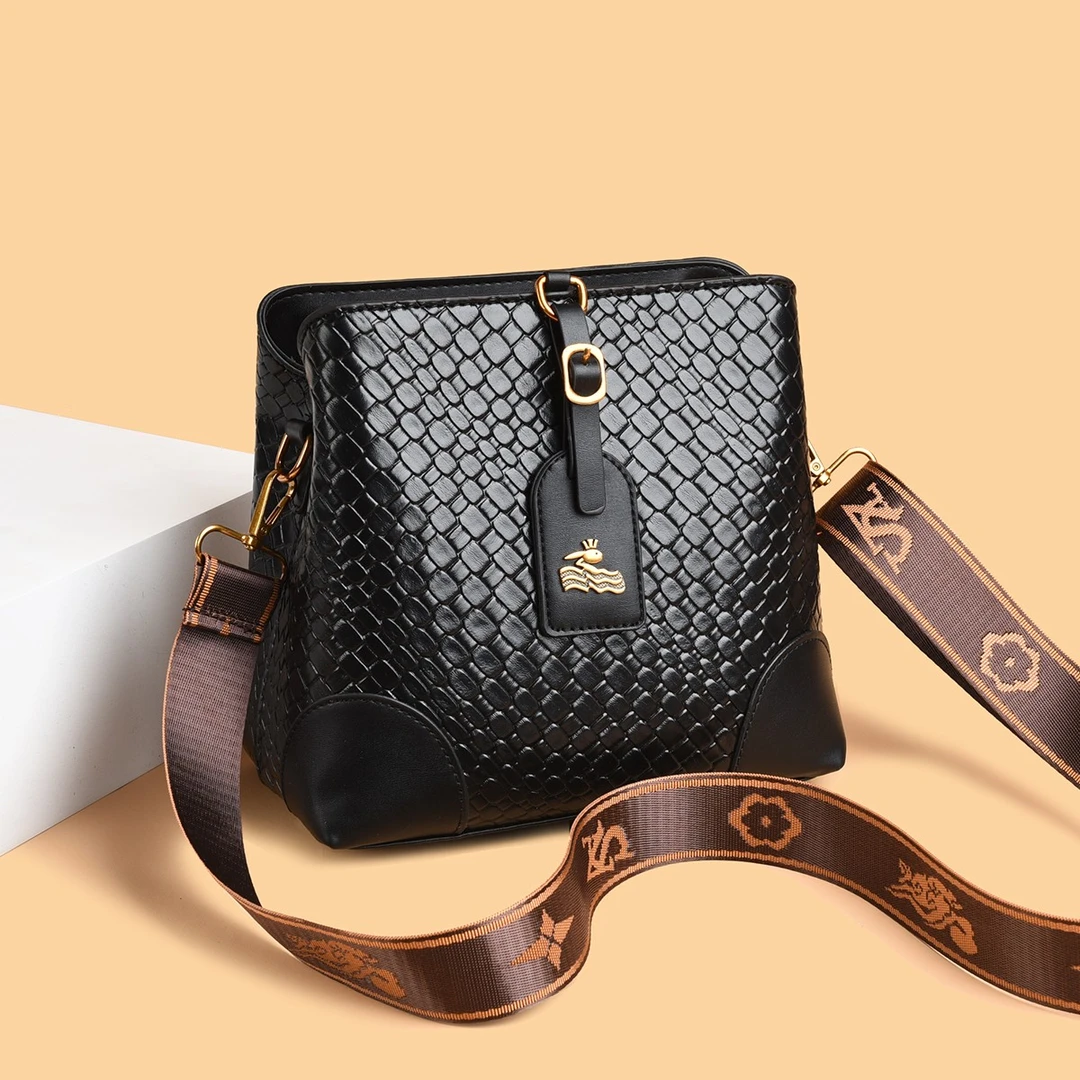 特 3029-1 女包 编织黑【长23高21厚12cm】