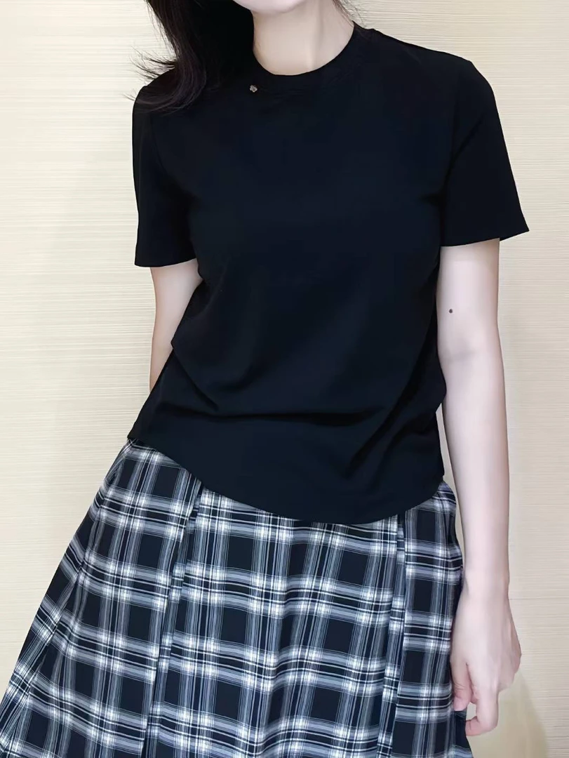 LIVELY·YAN25早秋常规短袖T恤御姐风常规款新中式31539