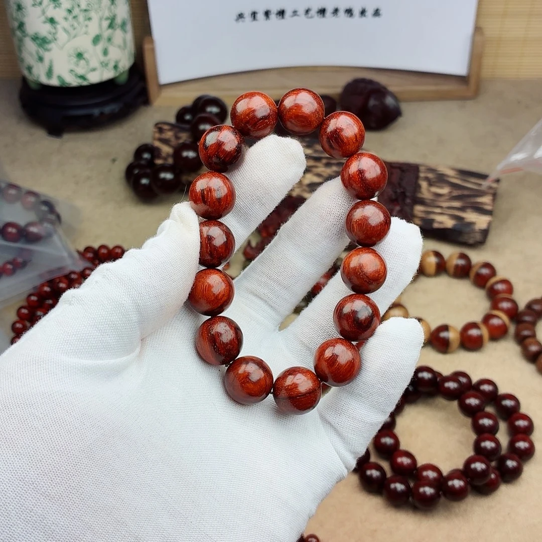 石***轶手串/手链小叶紫檀15芝麻点无胶无腊