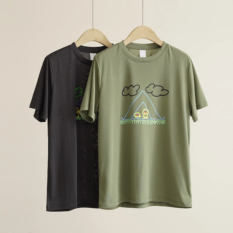 外贸户外Poko合作图形速干短袖女士T恤（250628）2357