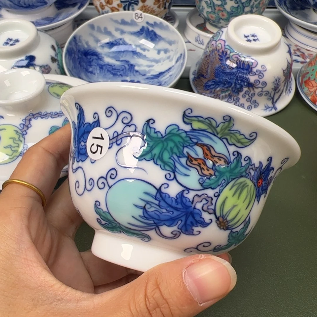 陶瓷景德镇纯手工纯手绘茶具木木15