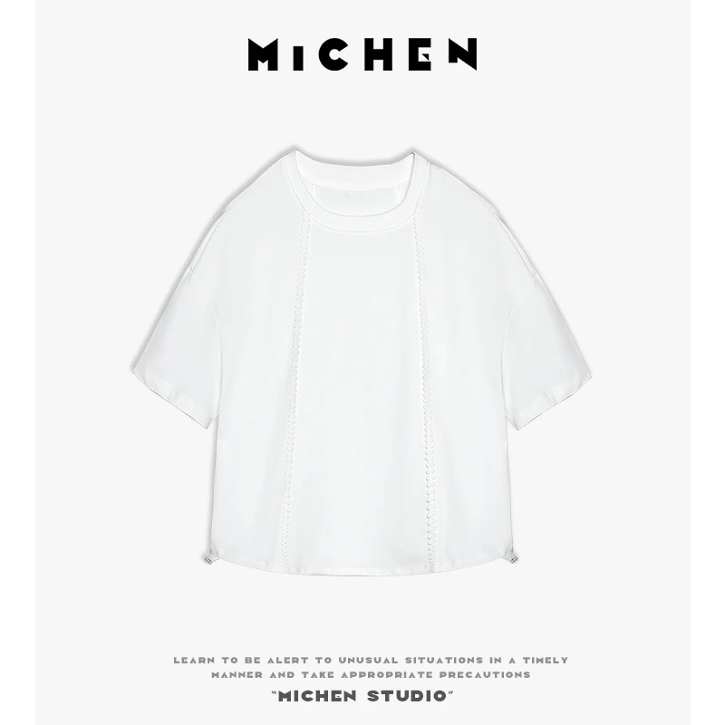 T恤女短款2025夏季新款洋气时尚设计感短袖薄款上衣