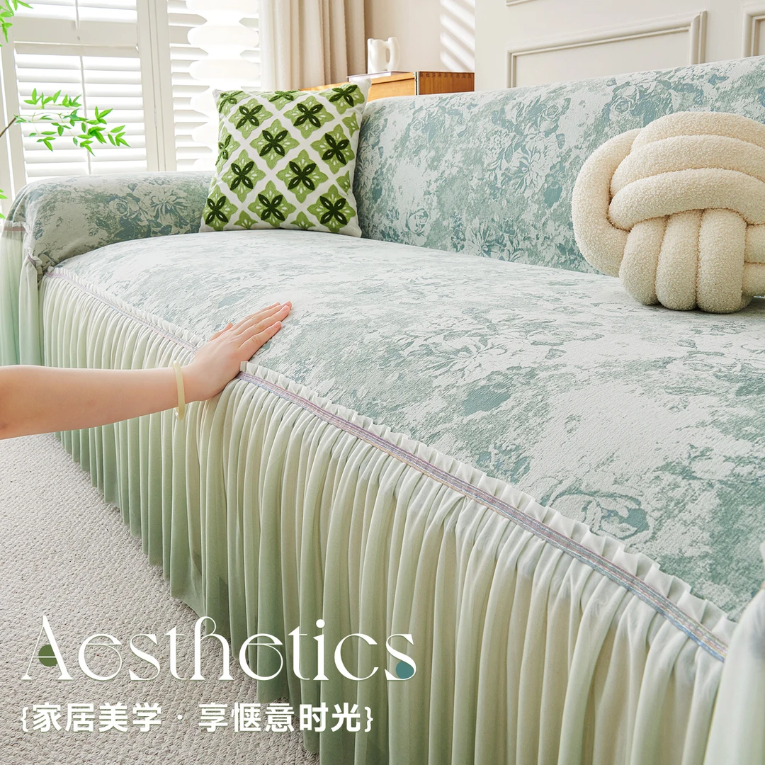 邓肯法式高级感沙发盖布巾2025新款一整全盖雪尼尔四季通用坐垫