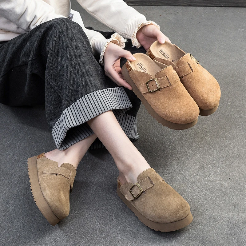 上海杰骤2025春夏季新款慵懒风时尚包头外穿勃肯拖H10-5201