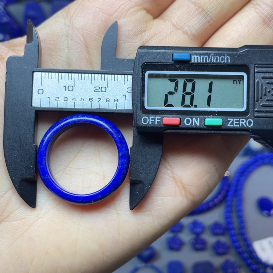 青金石未镶嵌21mm内径指环