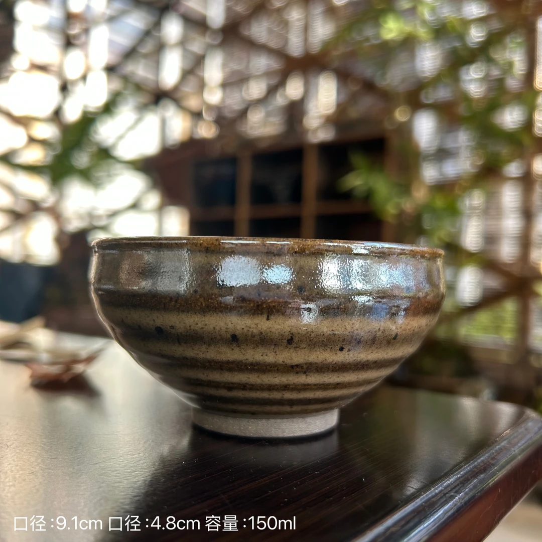 【古宋龙窑】龙窑柴烧 灰贝平口 建窑建盏纯手工主人杯陶瓷茶具茶杯