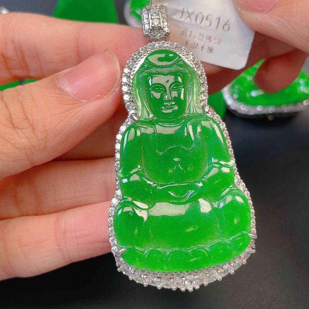 【闪购商品】颈饰银S925镶嵌翡翠翡翠