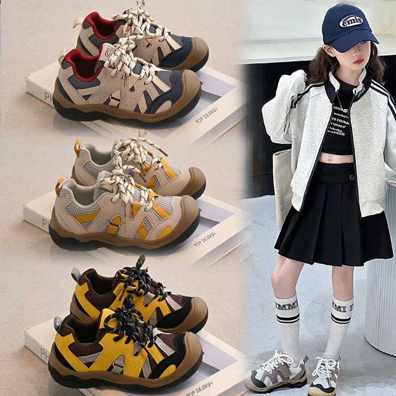 小黄鸭女童鞋子2025新款秋季轻便软底儿童跑步老爹鞋女孩大童爆款