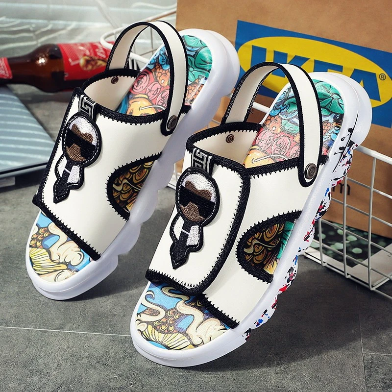 皮凉鞋男款2025年时尚新款潮牌两用沙滩夏季开车外穿男士拖鞋男式