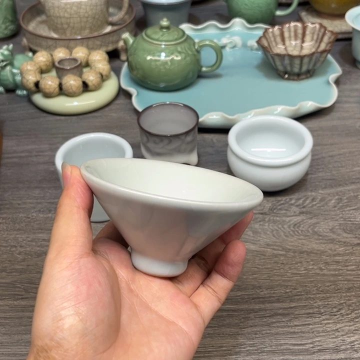 潘建波 月影凝霜 斗笠杯