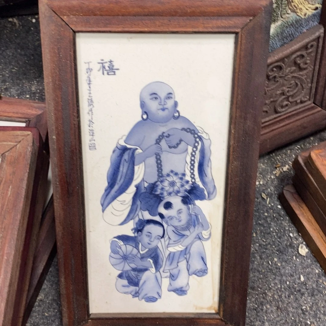 瓷28*16*1景德镇瓷板画柴窑烧制