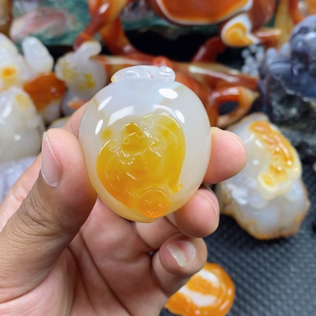 玛瑙/玉髓手把未镶嵌老***汤