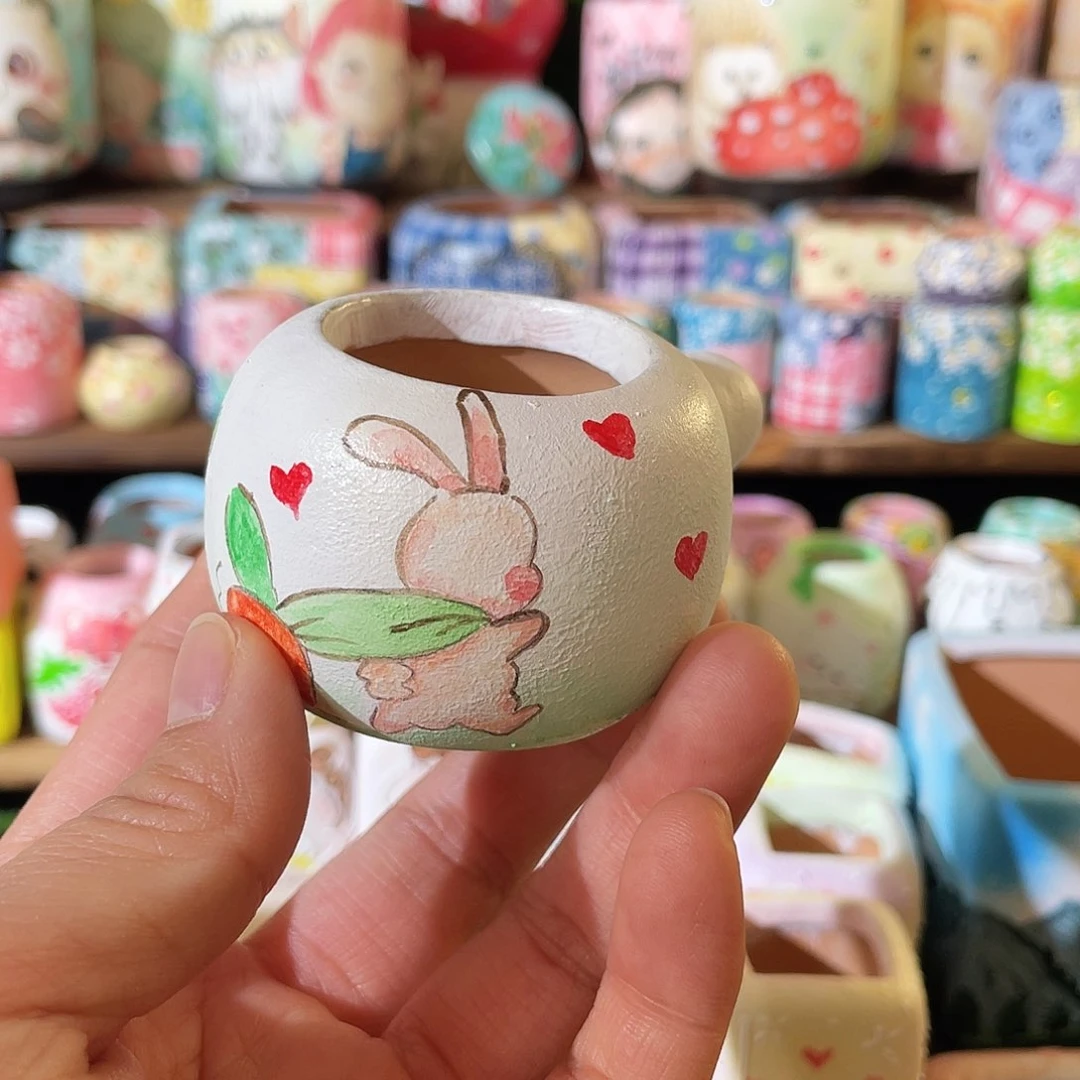 红陶爱****猫15…兔子手绘