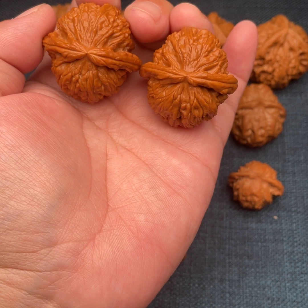 果***子把件文玩核桃全品白狮子38