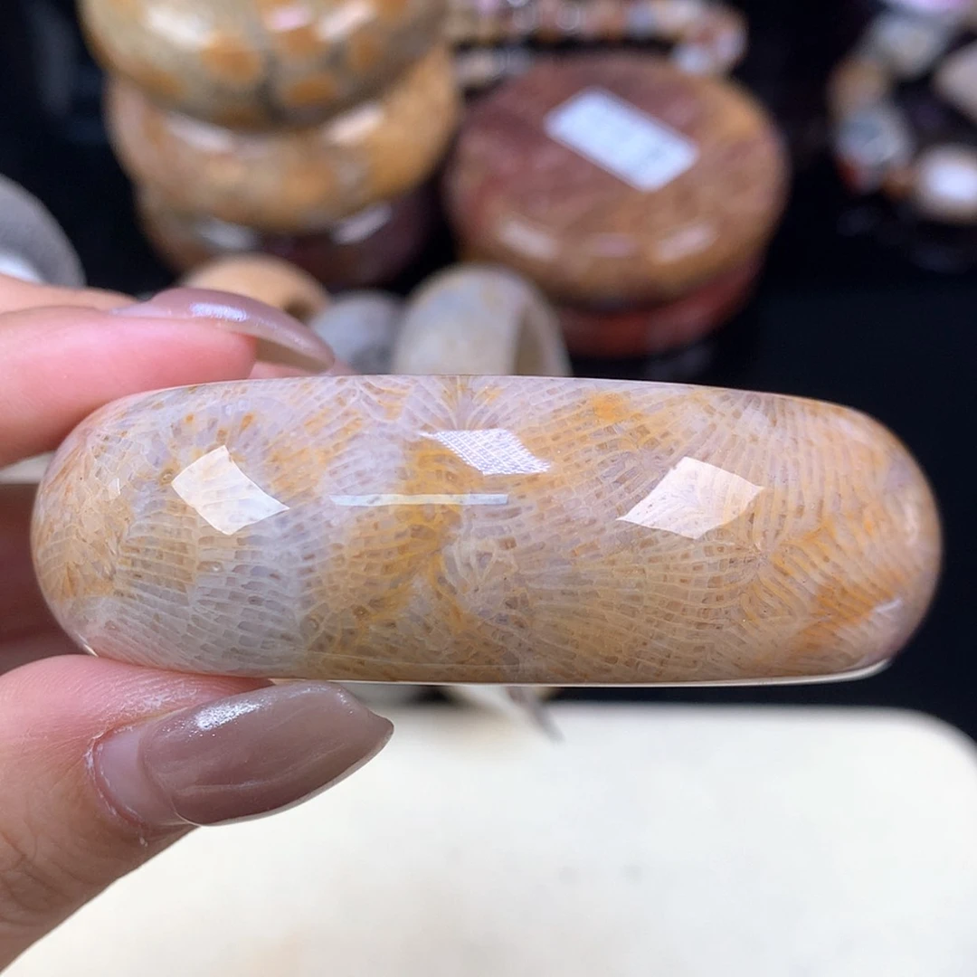 【闪购商品】颈饰未镶嵌硅化珊瑚（珊瑚玉）金底凤尾（37号）