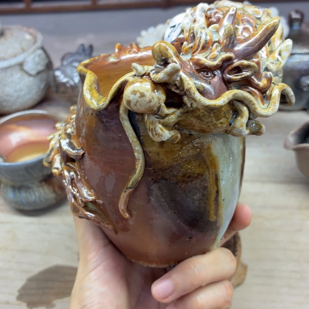 陶园柴烧，精品高货182裂纹
