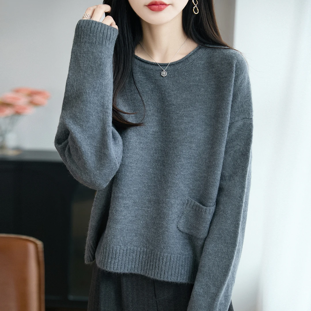 微胖mm春秋大码女士短款毛衣遮肚子显瘦上衣内搭可外穿针织打底衫