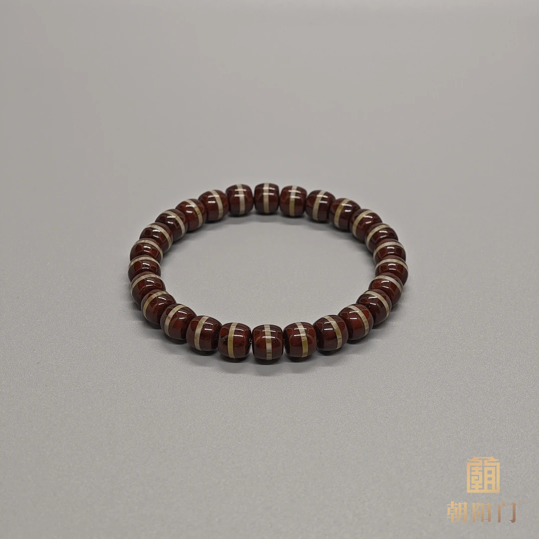 【D2493】紫金鼠实心肉珠直切手串9mm左右精工蜡夹层铜管孔道